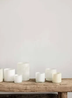 Portavelas Lyric L, Linen (blanco)
