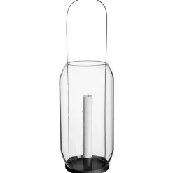 Portavelas para vela alargada 40 cm Ernst, negro