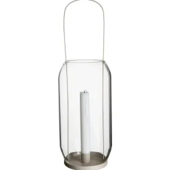 Portavelas para vela alargada 40 cm Ernst, Beige