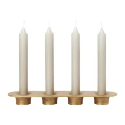 Portavelas Soothe 4, 8x29 cm, Brass Finish
