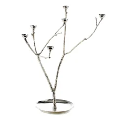 Portavelas Twiggy L 65 cm, Plateado