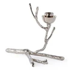 Portavelas Twiggy XS 14 cm, Plateado