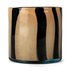 Portavelas-Jarrón Calore M Ø15 cm, Black-beige