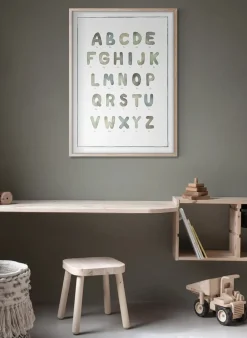 Póster The alphabet watercolour, 50x70 cm