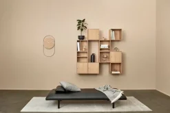 Reloj de pared A-Wall 41x76 cm, Oak-brass