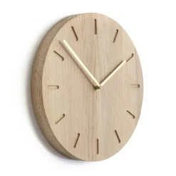 Reloj de pared Watch:Out, roble-latón