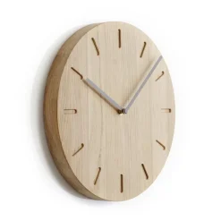Reloj de pared Watch:Out, roble-gris