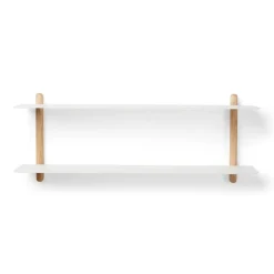Repisa Nivo F, Roble claro-blanco