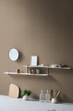 Repisa Nivo H, Roble claro-blanco