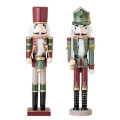 Set de 2 adornos Darren nötknäppare 38 cm, verde