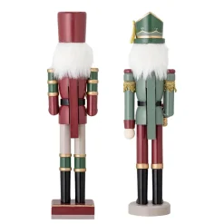 Set de 2 adornos Darren nötknäppare 38 cm, verde
