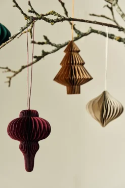 Set de 4 bolas de Navidad Spira, Rojo