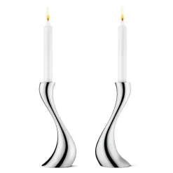 Set de 2 candeleros Cobra, medianos, 20 cm