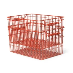 Set de 2 cestas Cala apilables, Poppy red
