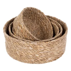 Set de 4 cestas Emil algas marinas small, Natural