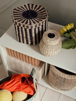 Set de 3 cestas Lykke, Natural-green