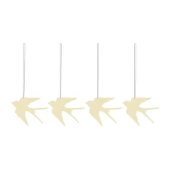 Set de 4 colgantes de pascuaEaster Deco pájaro, Light yellow