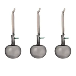 Set de 3 manzanas de vidrio Iittala Ø6 cm, Gris