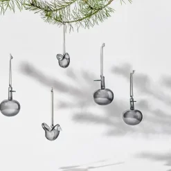 Set de 3 manzanas de vidrio Iittala Ø6 cm, Gris