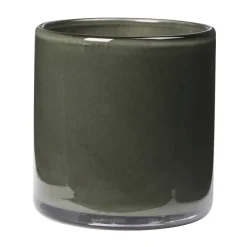 Solai farol para vela, Dark Green, Ø8 cm