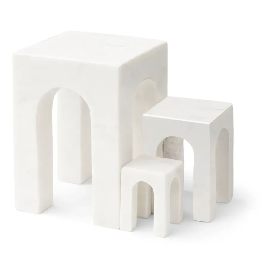 Sujetalibros Arkis 3 piezas, blanco