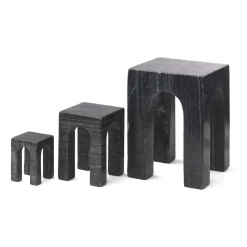 Sujetalibros Arkis 3 piezas, negro