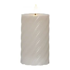 Vela cilindrica Flamme Ø7,5×15 cm, Beige