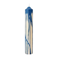 Vela cilíndrica Dryp, Deep Blue, 30 cm