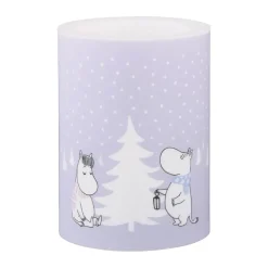 Vela gruesa LED Moomin 10 cm, Nevada
