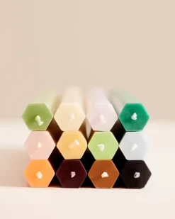 Vela Hexagon Candle mix 4-pack, Dark