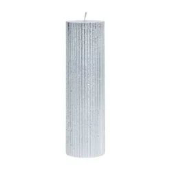 Vela Lissa Ø6x20 cm, Plata