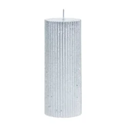 Vela Lissa Ø6x15 cm, Plata