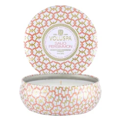 Vela perfumada Maison Blanc 3-wick Tin 40 horas, Saijo Persimmon