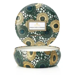 Vela perfumada 3-wick in a tin 60h, French Cade & Lavender