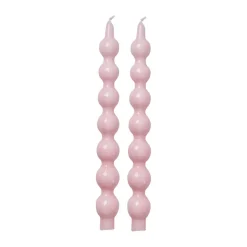 Vela Rice 30,2 cm, 2-pack, Rosa suave