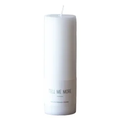 Vela Tell Me More L 15 cm, blanco
