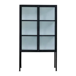 Vitrina Depot 85x40x150 cm, Black-white