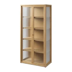 Vitrina Reed 70x155 cm, Natural oak