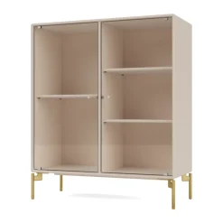Vitrina Ripple II 69,6x82,2x30 cm, Clay-ben brass